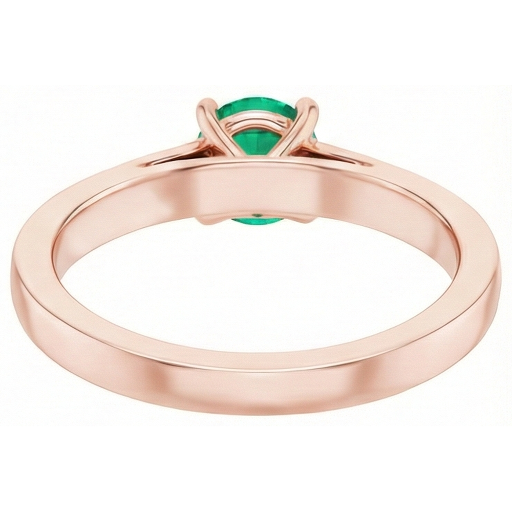 echter round smaragd 2.50Karat ring Draufsicht