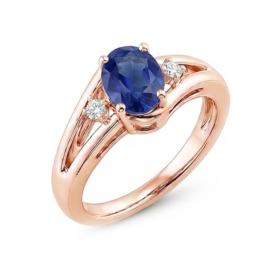 echter oval diamant 2.25Karat ring Seitenansicht