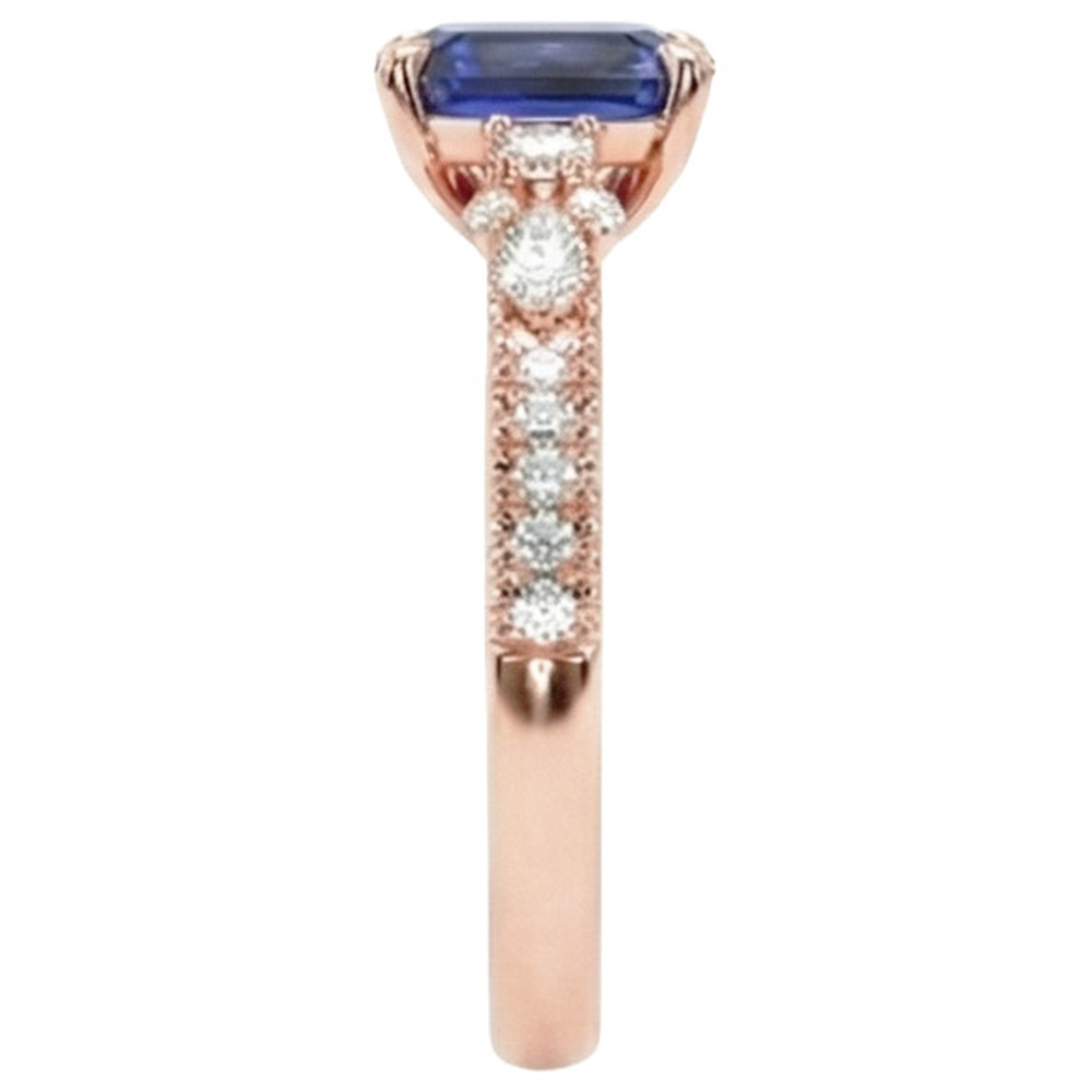 echter round diamant 4Karat ring auf Weiß
