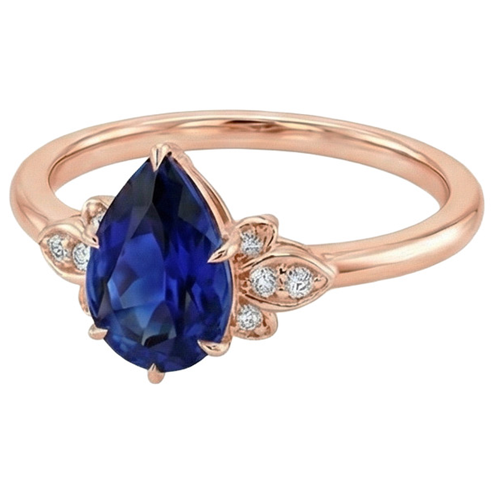 echter pear diamant 7.25Karat ring Detailansicht