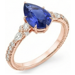 Echter Diamant Ring 5.50 Karat - 14K Roségold