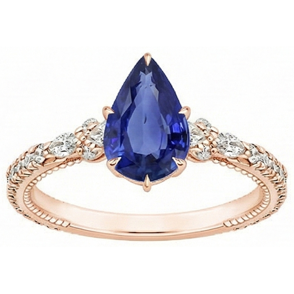 echter round diamant 5.50Karat ring Profilansicht