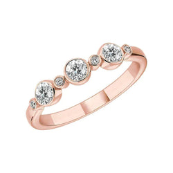 Roségold Jubiläumsring Altschliff Runder Echt Diamantschmuck 3,50 Karat