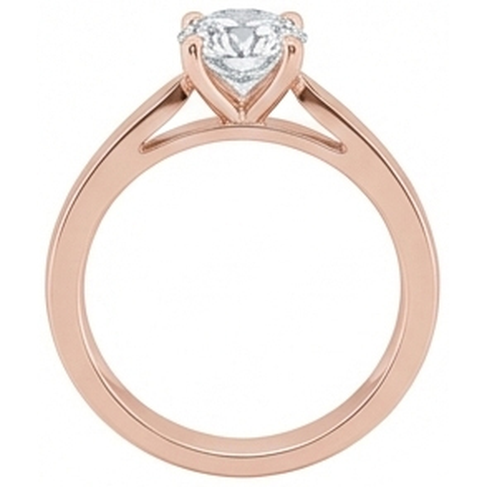 Roségold Solitär 1 Karat Echt Aus der Erde Abgebauter Natürlicher Diamant Verlobungsring Neu 4 Krappen