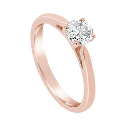 Roségold Solitär 1 Karat Echt Diamant Verlobungsring Neu 4 Krappen