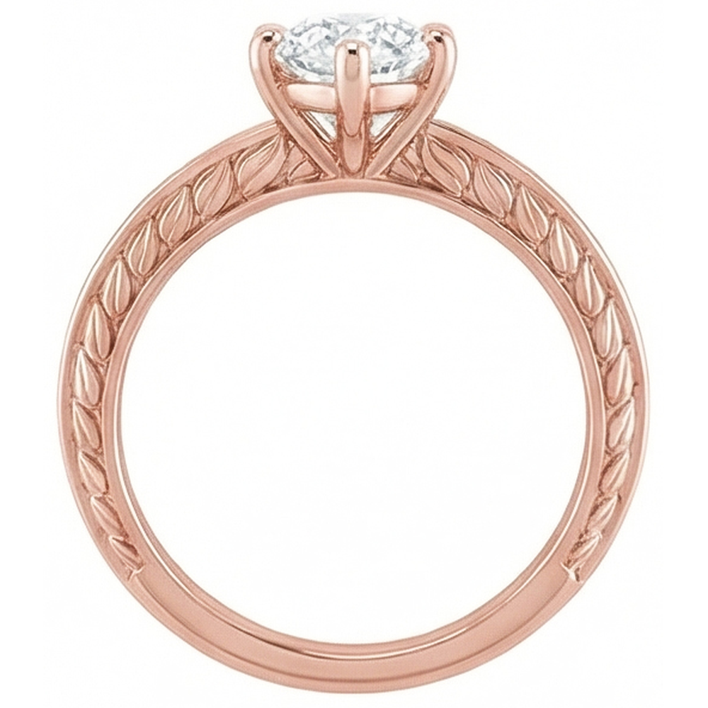Roségold Solitär Ring Birne alter Bergmann Echt Aus der Erde Abgebauter Natürlicher Diamant 3,50 Karat Schmuck