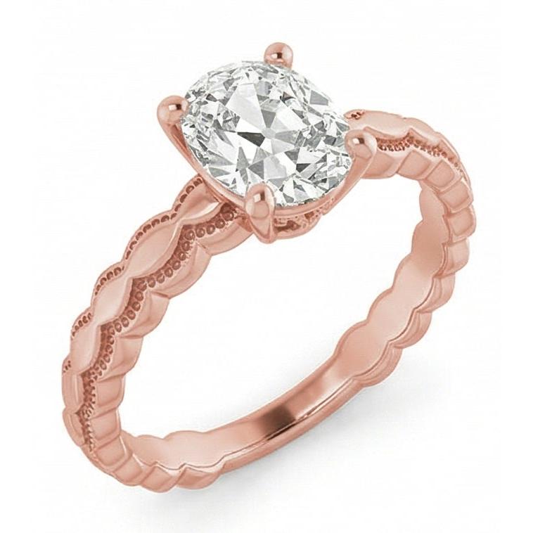 echter oval diamant 3.25Karat ring Detailansicht