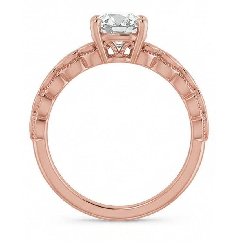 echter oval diamant 3.25Karat ring Profilansicht