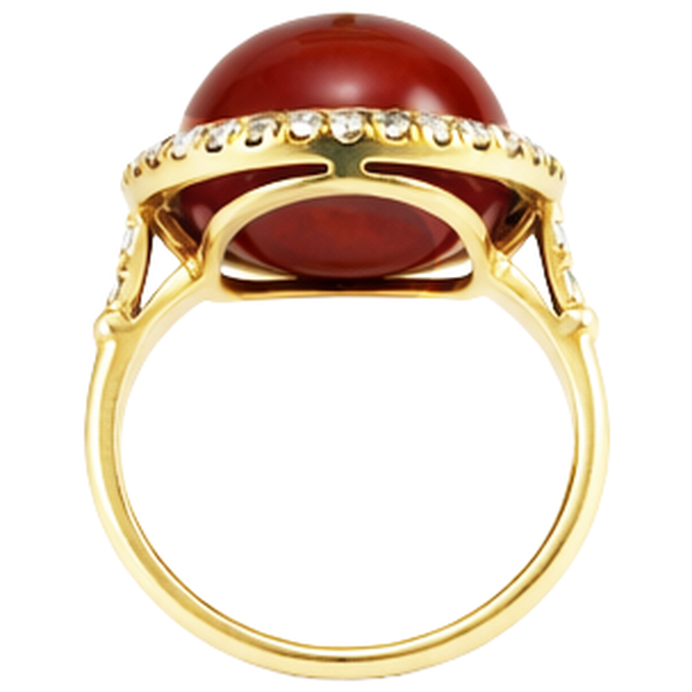 echter oval diamant 14Karat ring mit Diamantbesatz