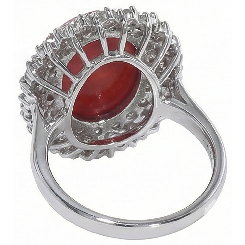 echter oval diamant 12.75Karat ring mit Diamantbesatz
