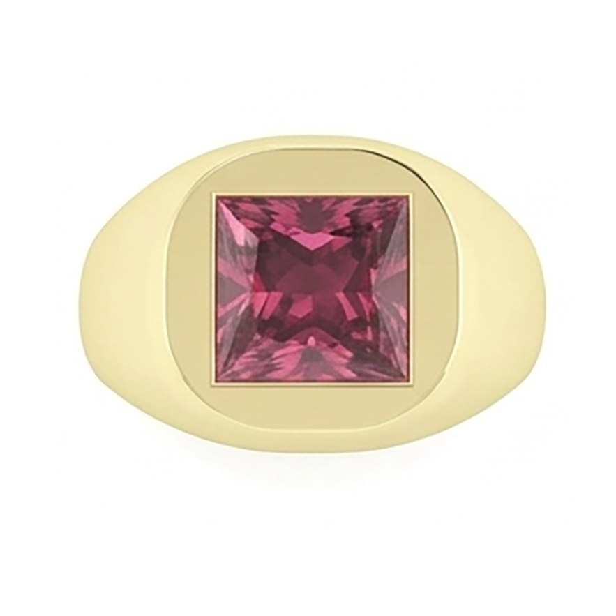 Roter Rubin Siegel Ring