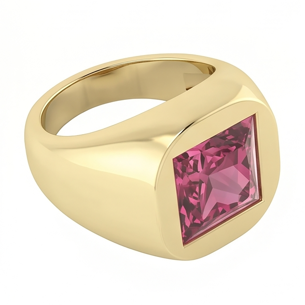 Roter Rubin Siegel Ring