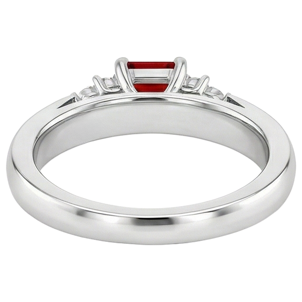 echter round rubin 3.40Karat ring mit Diamantbesatz
