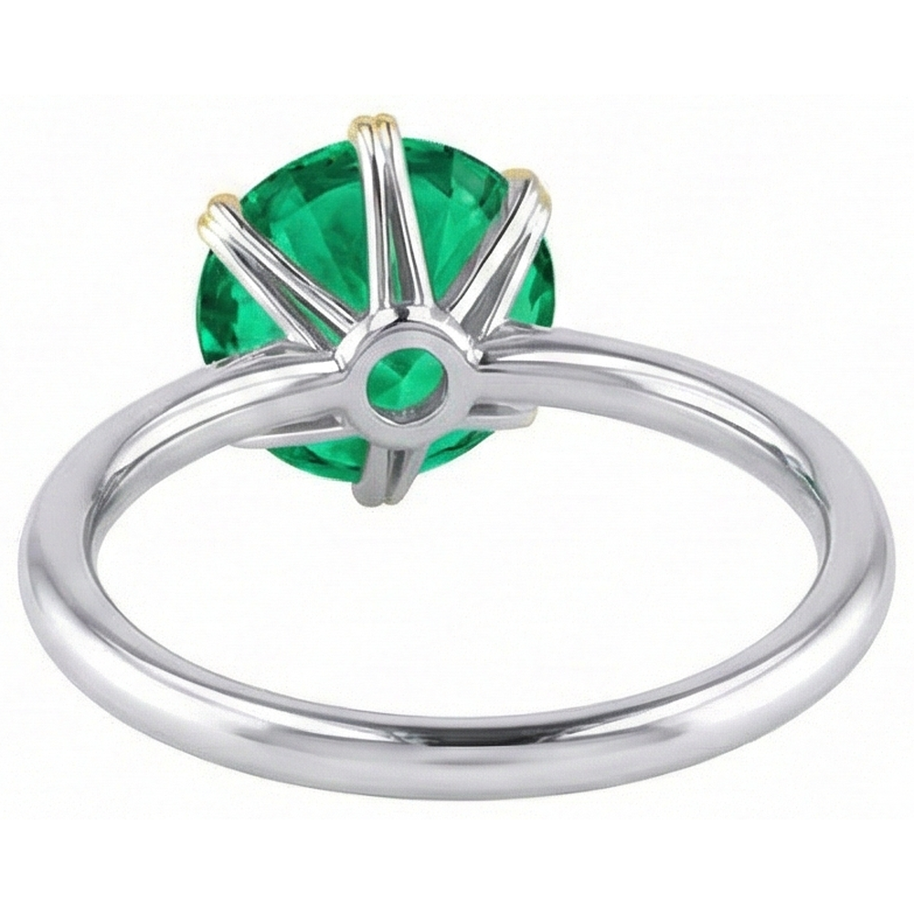 Authentischer Edler Smaragd Edelstein-Ring – Profilansicht