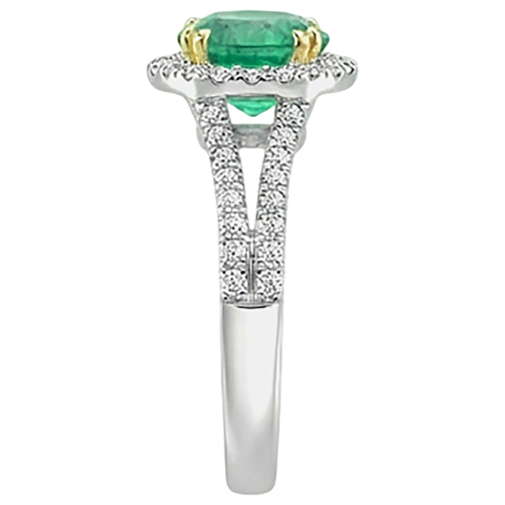 Strahlender Edler Smaragd Edelstein-Ring 2,50 Karat – Profilansicht