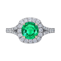 Zeitloser Edelstein-Ring mit GIA-Zertifiziert Smaragd – 2,50