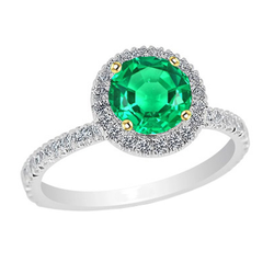 Handgemachter GIA-Zertifiziert Edler Smaragd Edelstein-Ring – 3