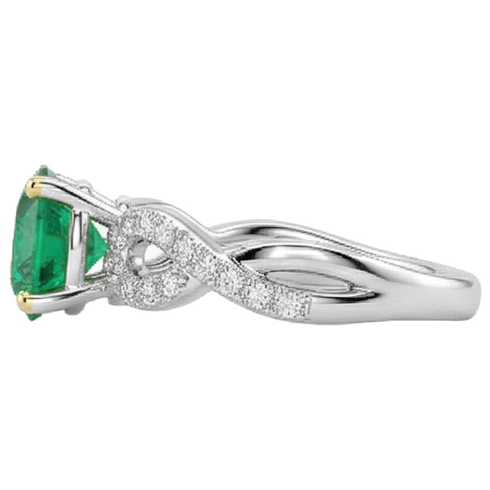 Edler Farbstein-Ring 1,50 Karat – Profilansicht