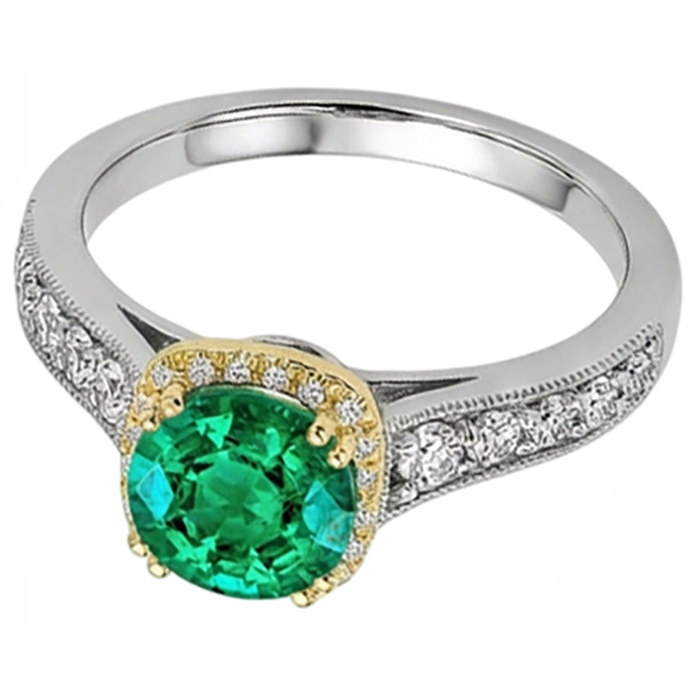 Handgemachter Schmuckstein-Ring 2,50 Karat – Frontansicht