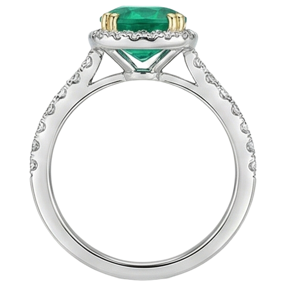 Premium Schmuckstein-Ring 2,50 Karat – Profilansicht