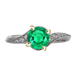 Schimmernder Farbstein-Ring mit Adler Smaragd – 2,50 Karat
