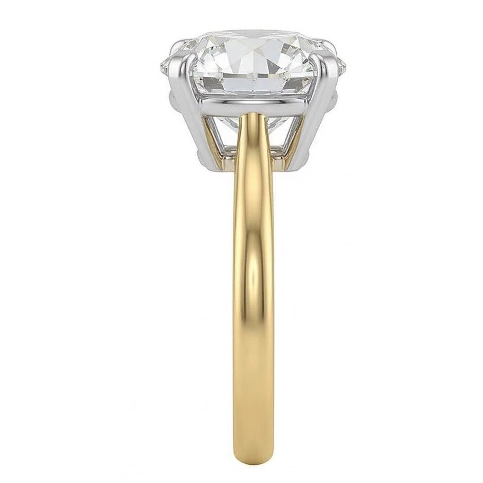 Strahlender Diamant Solitär-Ring 2 Karat – Seitenansicht