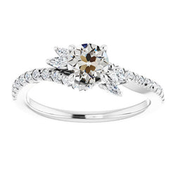 Altschliff Edler Diamant Akzent-Solitär-Ring 2,50 Karat – 14