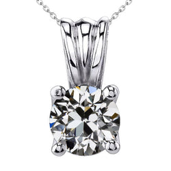 14K Weißgold Hänge-Anhänger mit Brillant – 3 Karat