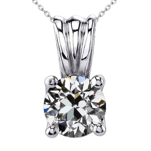 Diamant Hänge-Anhänger 3-Karat 14K Weißgold – Hauptansicht