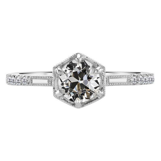 Brillanter Edler Diamant Solitär-Ring mit Akzenten 3 Karat – Hauptansicht