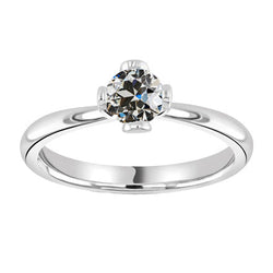 Old Mine Cut Solitär-Verlobungsring – Diamant 1 Karat 14 Karat