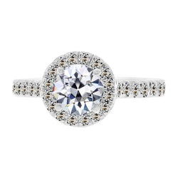 Zeitloser Halo-Fassung Ring – Diamant 3,50 Karat von HarryChadEnt