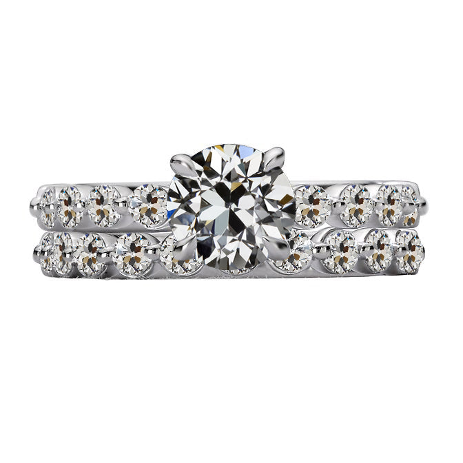 Brautring 14K Weißgold mit Edler Diamant – Hauptansicht