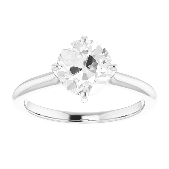 Solitär-Verlobungsring 14K Weißgold mit Diamant – Hauptansicht