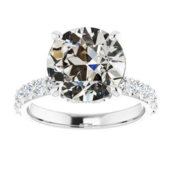 Funkelnder Diamant Akzent-Solitär-Ring 4,50 Karat – 14 Karat