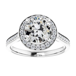 Schimmernder Edler Diamant Solitär-Ring mit Akzenten 3,50 Karat