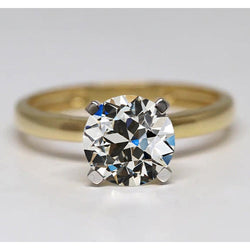 Luxuriöser Diamant Solitär-Ring – 2 Karat Bicolor 14K Gold