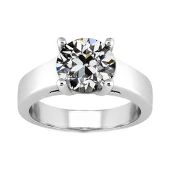 Designer Antik-Kissen-Schliff Diamant Einzelstein-Ring – 3 Karat