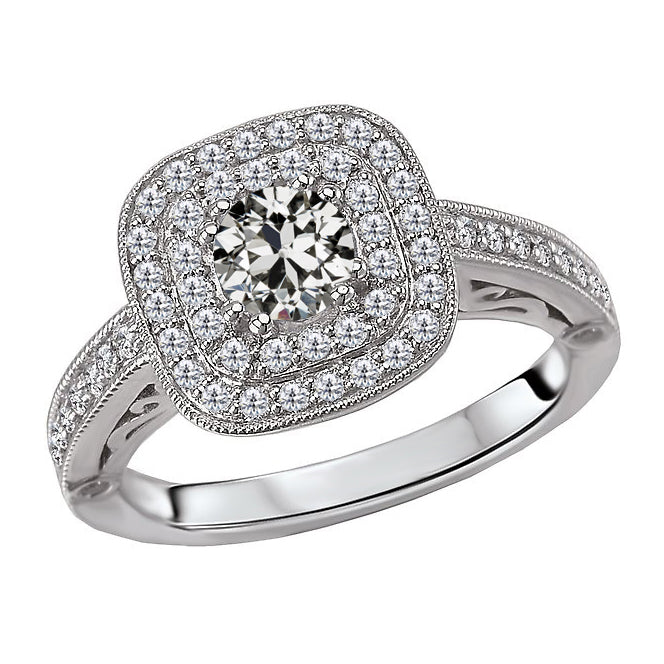 Zeitloser Brillant Halo-Fassung Ring 2,50 Karat – Hauptansicht