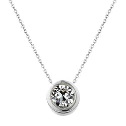 Handgemachter Anhänger-Halskette mit Old Mine Cut Edler Diamant
