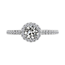 1,50 Karat Diamant Halo-Verlobungsring in 14K Weißgold