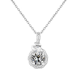 Handgemachter Hänge-Anhänger mit Zargenfassung Edler Diamant
