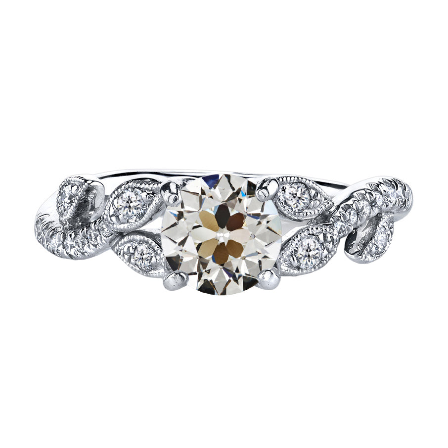 Brautring 14K Weißgold mit Edler Diamant – Hauptansicht