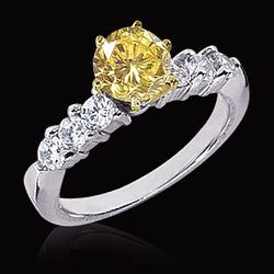 14 Karat Zweifarbig Gold Jubiläumsband Brillant