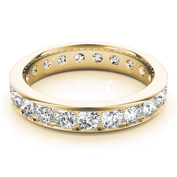 Eternity Band 14K Gelbgold mit Diamant – Seitenansicht