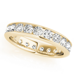 14K Gelbgold Kanalfassung Diamant Eternity Band 3,8 Karat