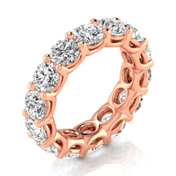 14 Karat Roségold Diamant Eternity Band – 7-Karat Rund-Brillant