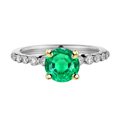 GIA-Zertifiziert Kolumbianischer Smaragd Edelstein-Ring 2 Karat