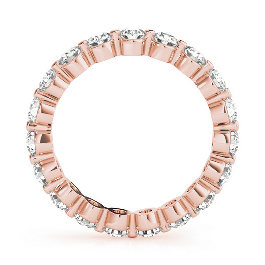 Handgemachter Edler Diamant Eternity Band 0,15 Karat – Frontansicht