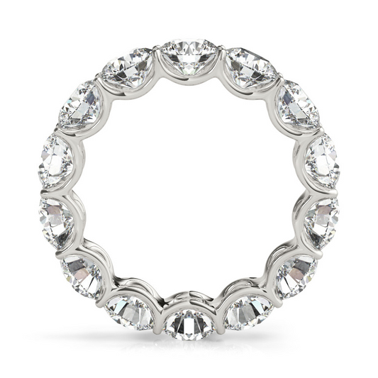 Diamant Eternity Band 5,60-Karat 14K Weißgold – Frontansicht